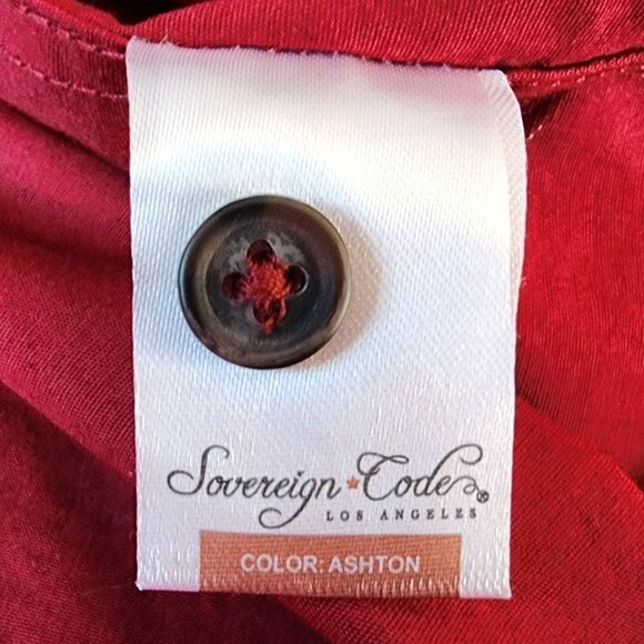 NWT Sovereign Code Prophet Retro Red Pattern Long Sleeve Button Shirt Mens XL - Picture 5 of 6
